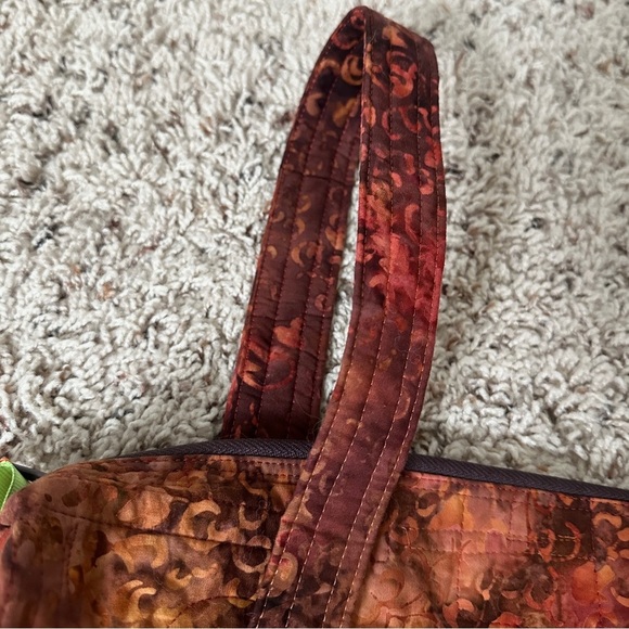 Handmade Pink Orange Tie Dye Quilted Embroidered Boho Bag Hippie Indie - Picture 3 of 16